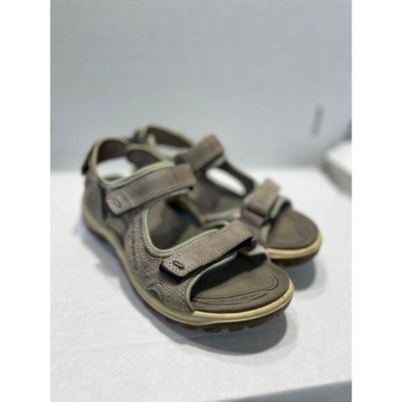 Ecco Womens off road Sandals Size 6 or 37 lite moon rock Leather Open Toe - Picture 7 of 10